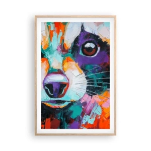 Plakat w ramie jasny dąb - Tylko dobre emocje - 61x91 cm