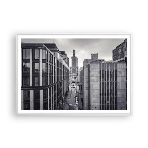 Plakat w białej ramie - Warszawska dolina - 100x70 cm