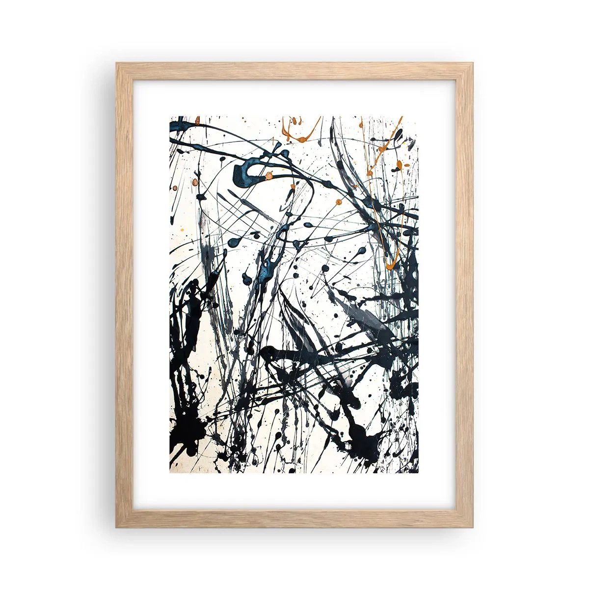 Plakat w ramie jasny dąb - Abstrakcja ekspresjonistyczna - 30x40 cm