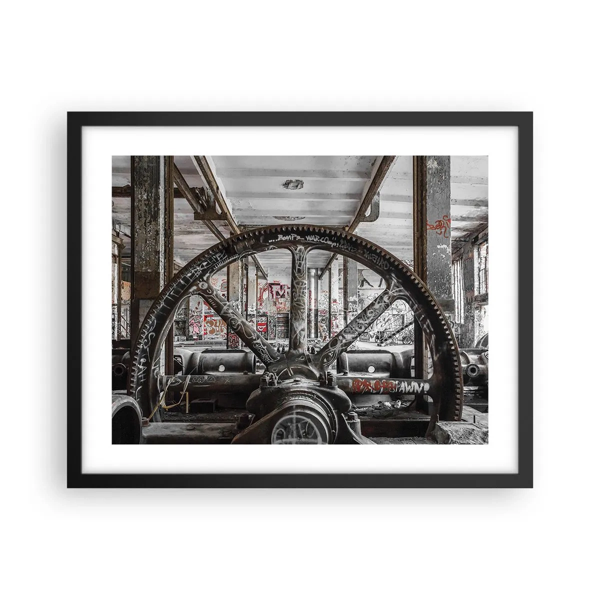 Plakat w czarnej ramie - Sekretne życie fabryki - 50x40 cm