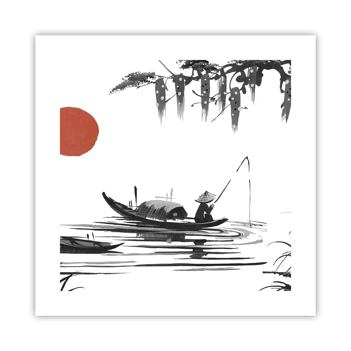 Plakat - Azjatyckie popołudnie - 40x40 cm