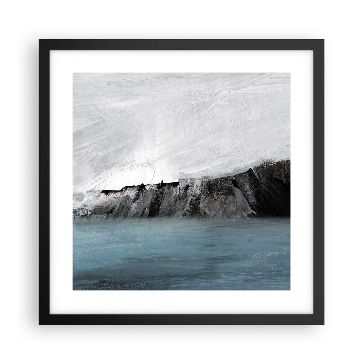 Plakat w czarnej ramie - Woda – ziemia: starcie żywiołów - 40x40 cm