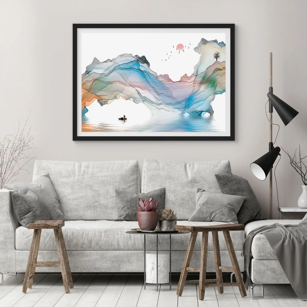Plakat w czarnej ramie - Ku kryształowym górom - 40x30 cm