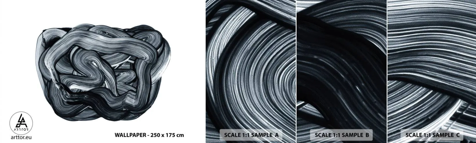 Fototapeta Próbka Standard Eco - To nie takie proste - Abstrakcja, Grafika, Czarno-Biały - 100x30 cm