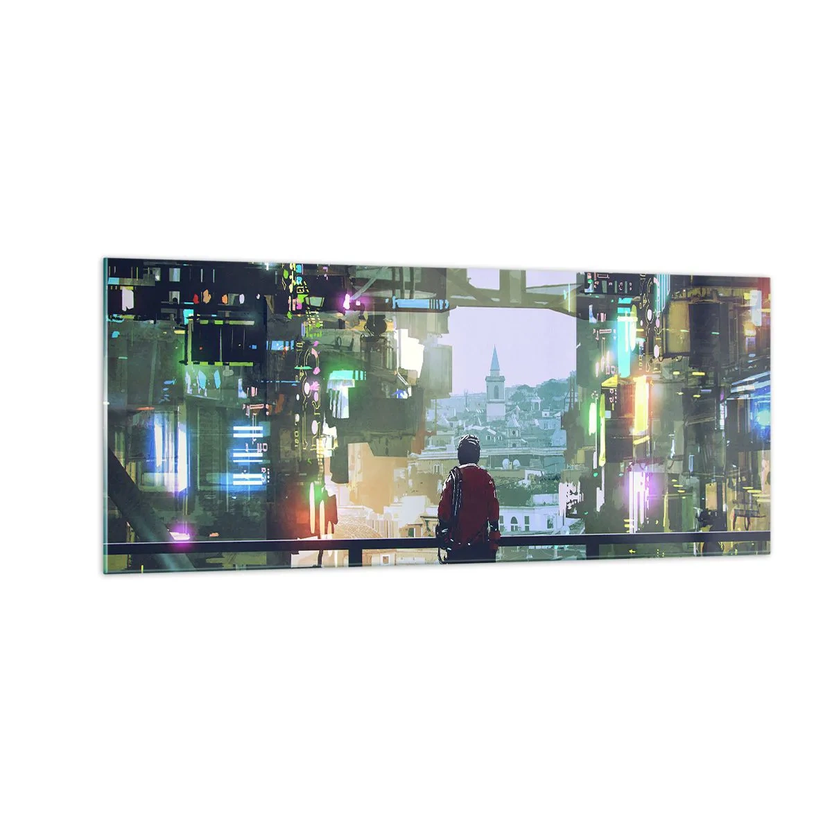 Obraz na szkle - Dwa światy - 100x40 cm