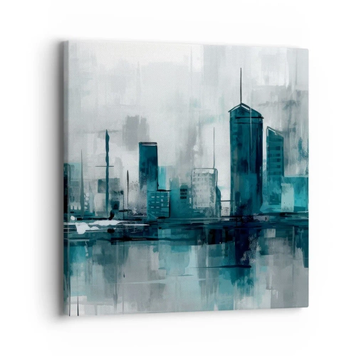 Obraz na płótnie - Miasto w kolorze deszczu - 40x40 cm