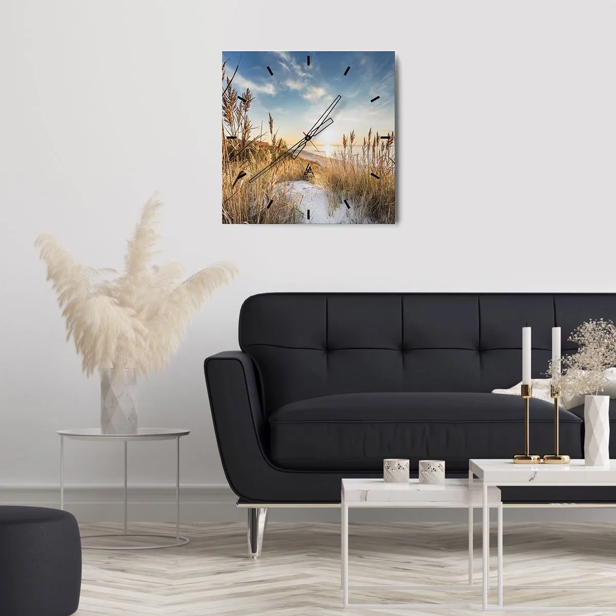 Zegar ścienny - Północna plaża - 40x40 cm