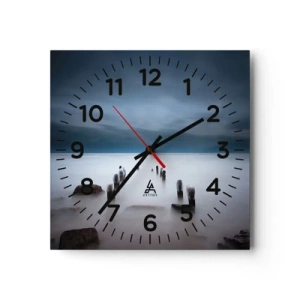 Zegar ścienny - Zamyślone jezioro - 40x40 cm