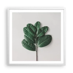 Plakat w białej ramie - Rysunek samej natury - 60x60 cm