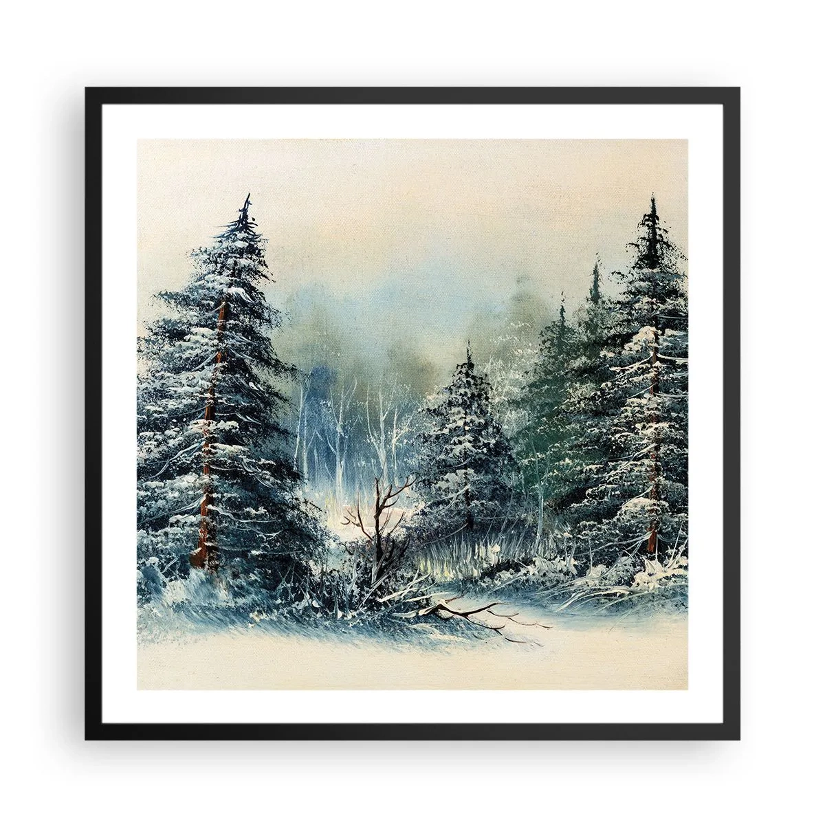 Plakat w czarnej ramie - Gotowe do Świąt - 60x60 cm