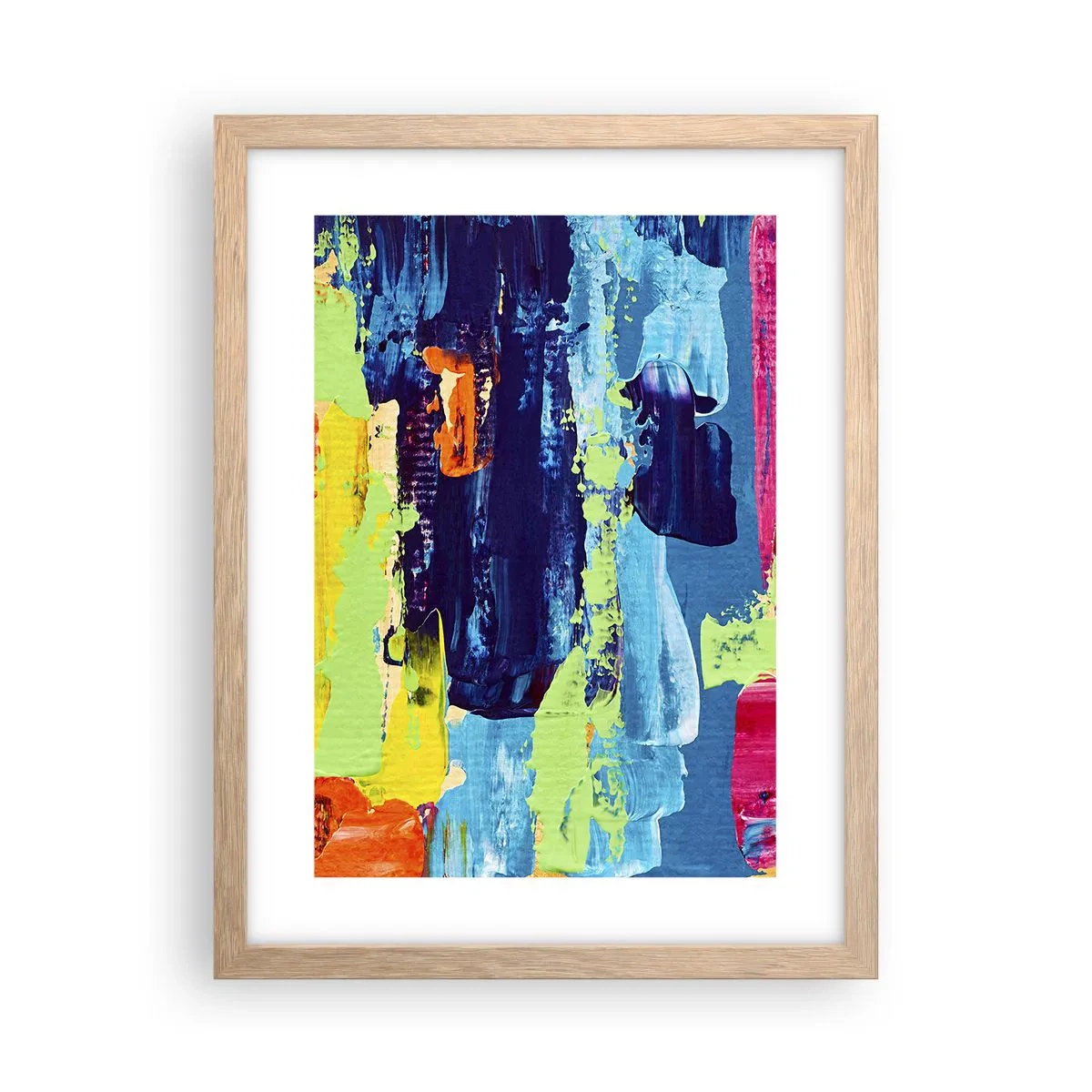 Plakat w ramie jasny dąb - Życie jest piękne! - 30x40 cm