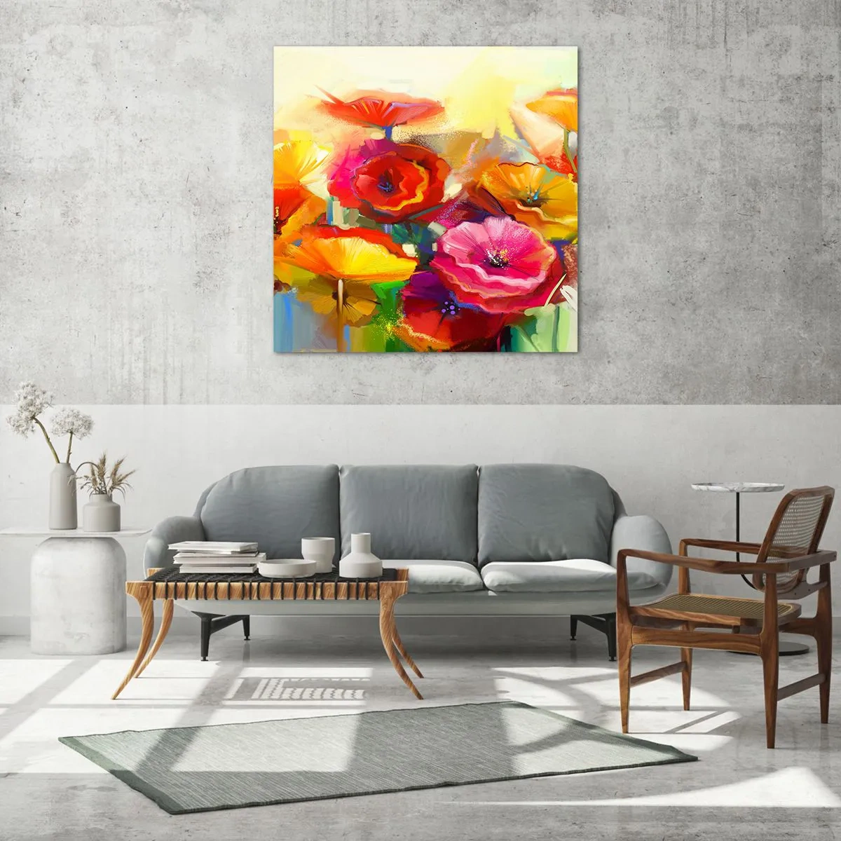 Obraz na szkle - Nie tylko czerwone - 60x60 cm