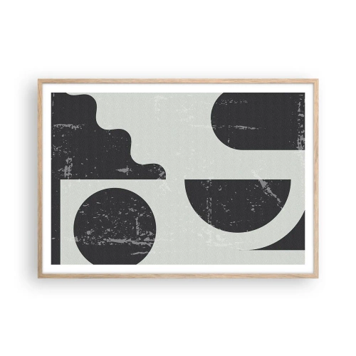 Plakat w ramie jasny dąb - Kompozycja ponad i pod - 100x70 cm