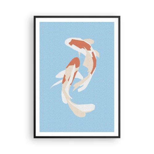 Plakat w czarnej ramie - Pływanie synchroniczne spontaniczne - 70x100 cm