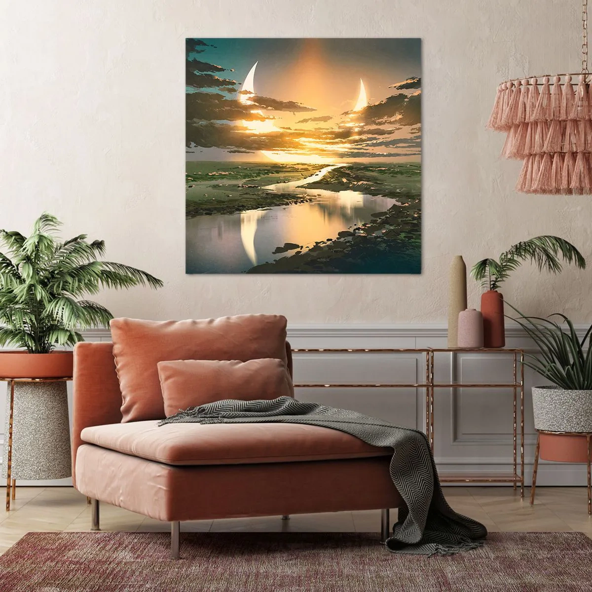 Obraz na płótnie - Gdzieś w odległej galaktyce - 70x70 cm