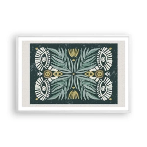 Plakat w białej ramie - Jak ludowa wycinanka - 91x61 cm