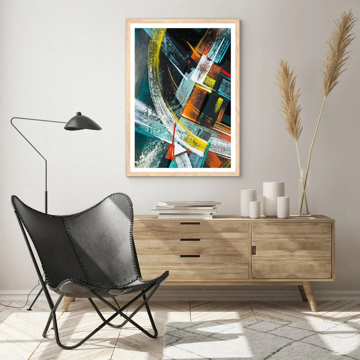 Plakat w ramie jasny dąb - Energia ruchu - 30x40 cm