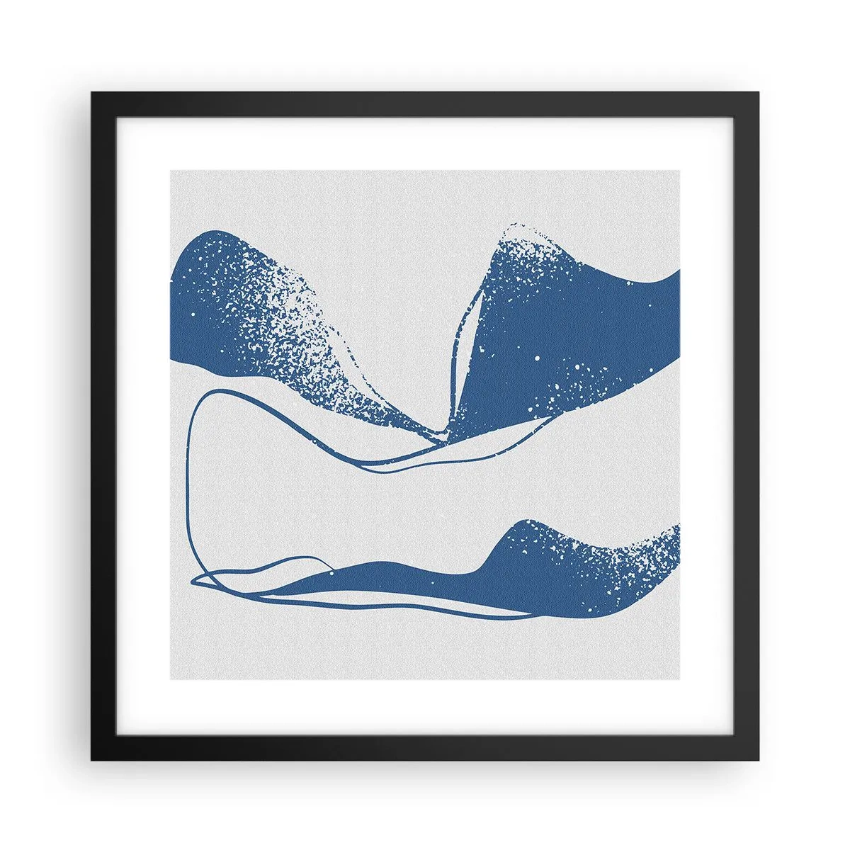 Plakat w czarnej ramie - Abstrakcja uskrzydlona - 40x40 cm