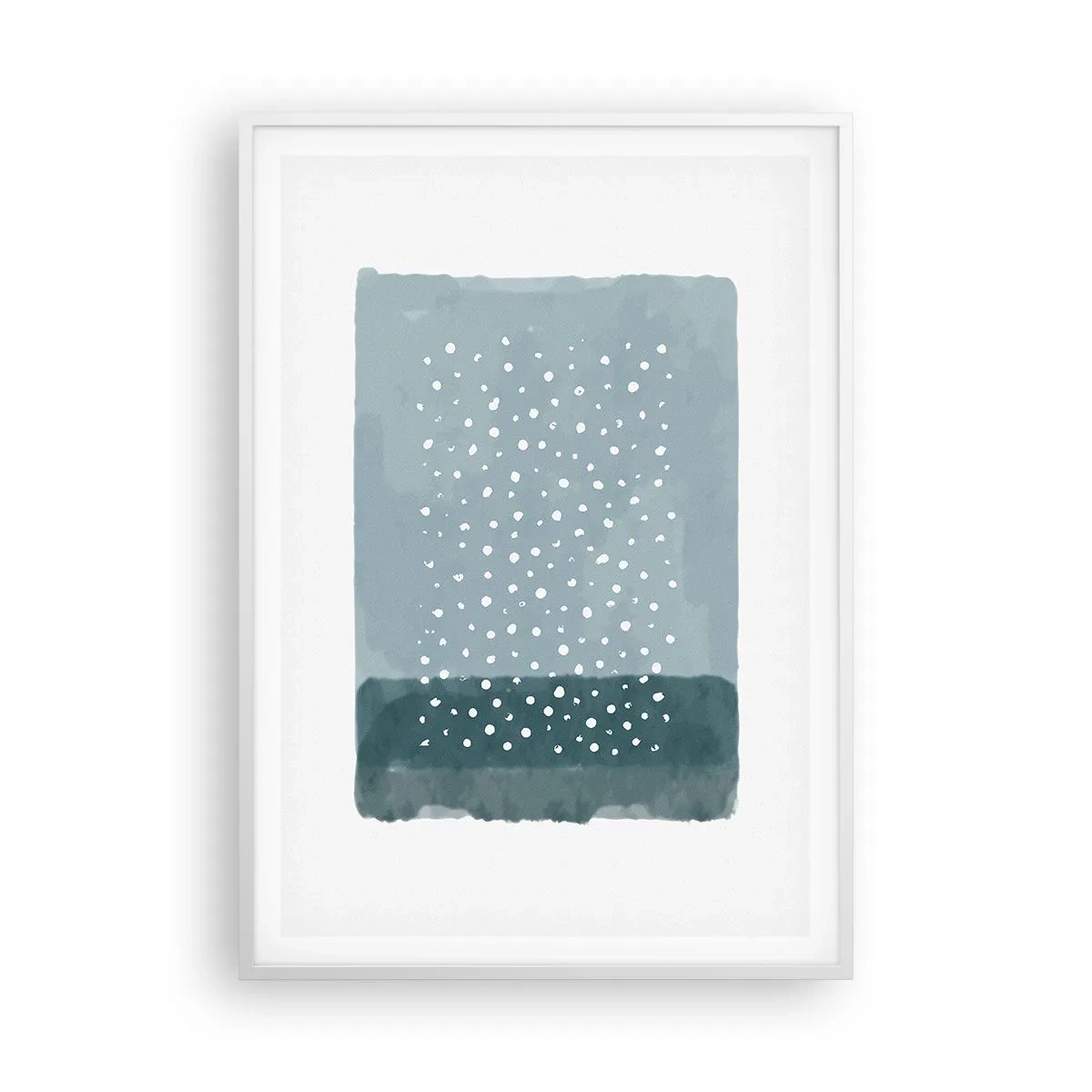 Plakat w białej ramie - Wyrosłe na błękicie - 70x100 cm