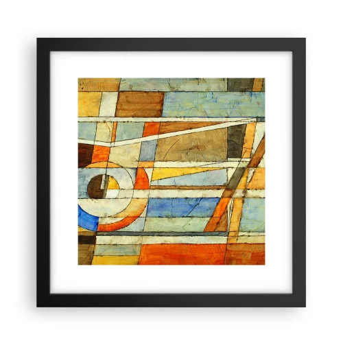 Plakat w czarnej ramie - Kubizm na budowie - 30x30 cm