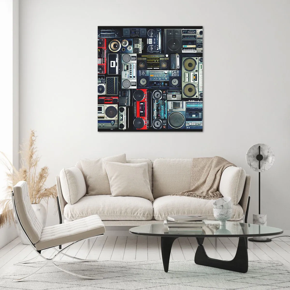 Obraz na szkle - Tęsknota za latami 80. - 40x40 cm