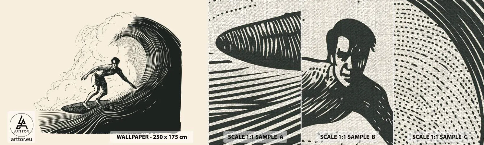 Fototapeta Próbka Premium Canvas - Król fali - Fala, Surfing, Sport - 100x30 cm