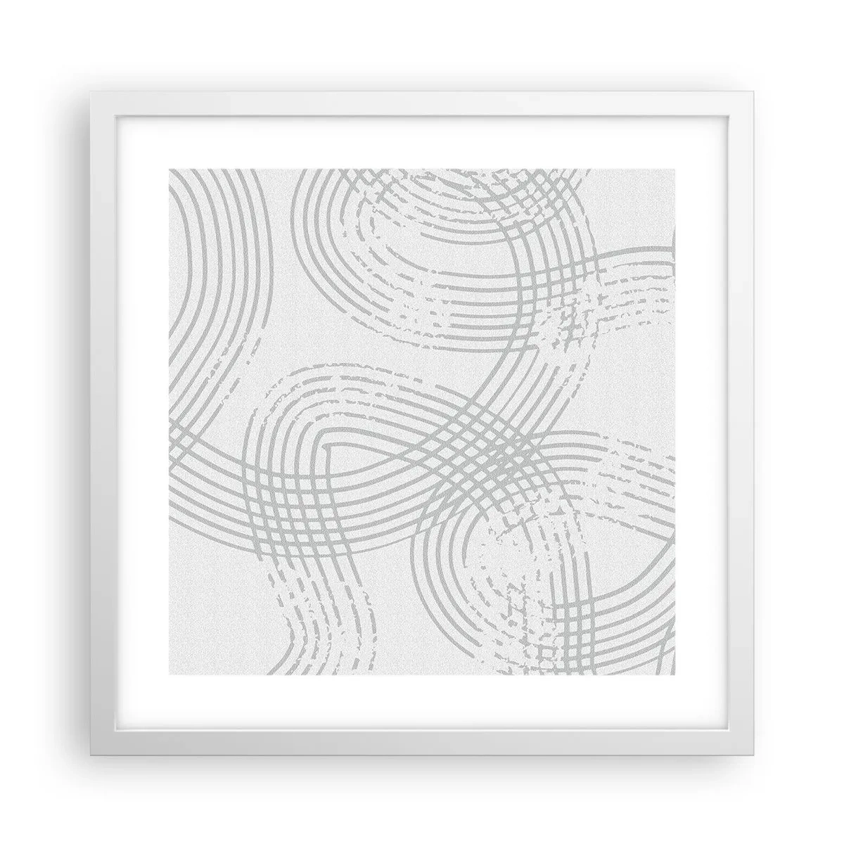 Plakat w białej ramie - Nie ma prostej drogi - 40x40 cm