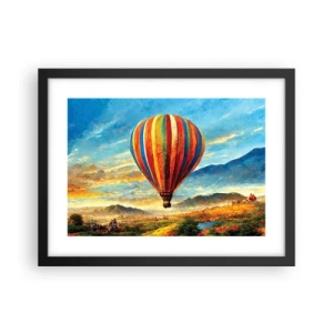 Plakat w czarnej ramie - W ciszy widać więcej - 40x30 cm