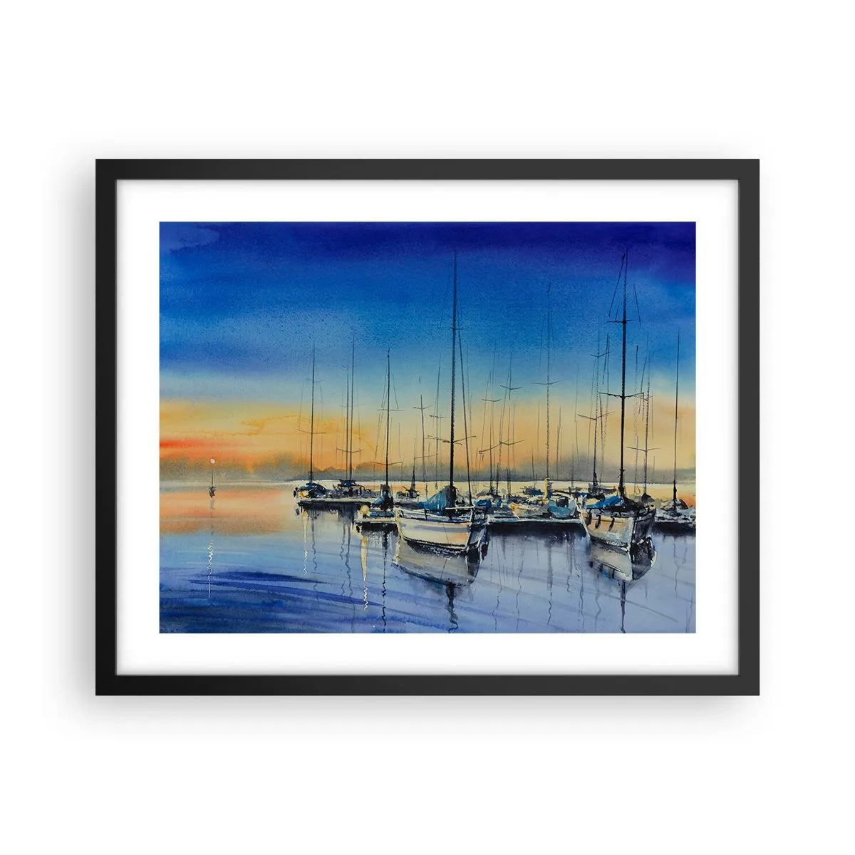 Plakat w czarnej ramie - Koniec dobrego dnia - 50x40 cm