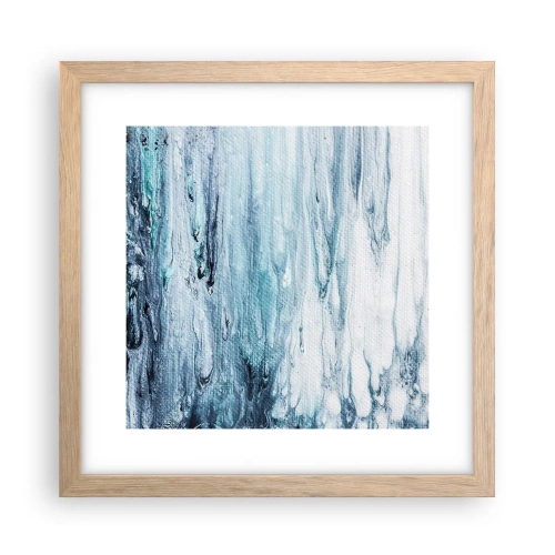 Plakat w ramie jasny dąb - Sople błękitu - 30x30 cm
