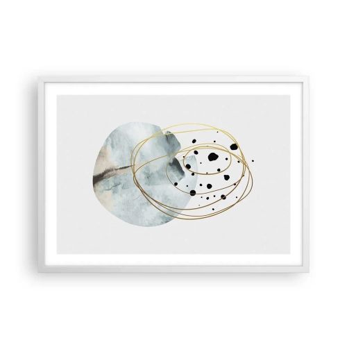 Plakat w białej ramie - W objęciach przestrzeni - 70x50 cm