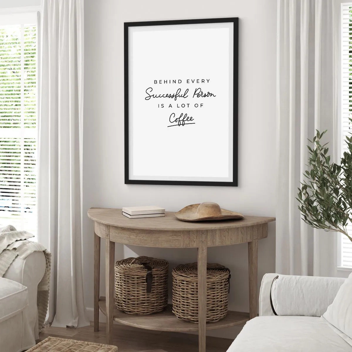 Plakat w czarnej ramie - Tajemnica sukcesu - 70x100 cm