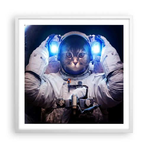 Plakat w białej ramie - Houston, macie problem - 60x60 cm