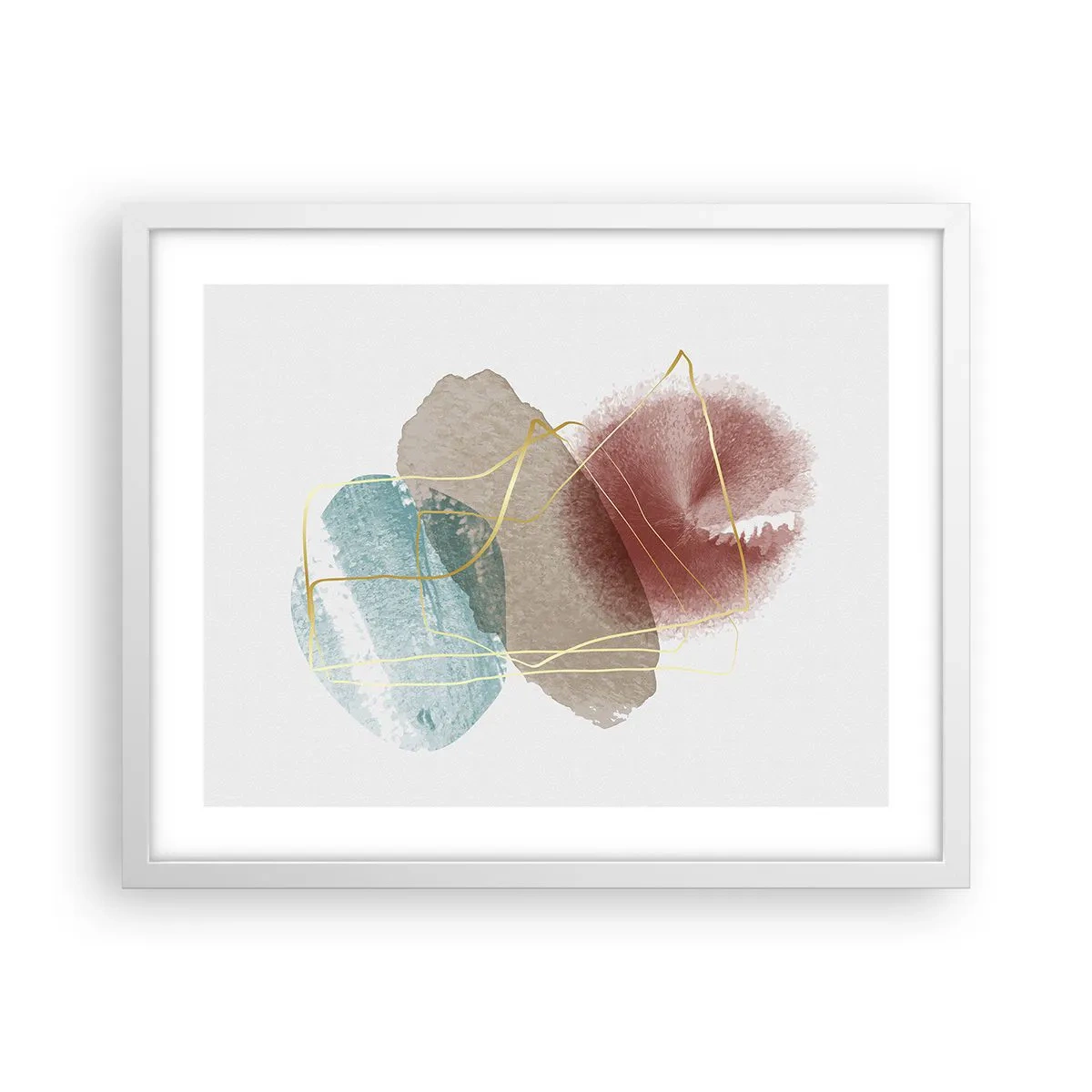 Plakat w białej ramie - Korale przestrzeni - 50x40 cm