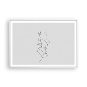 Plakat w białej ramie - Żar rzewnych żądz - 100x70 cm