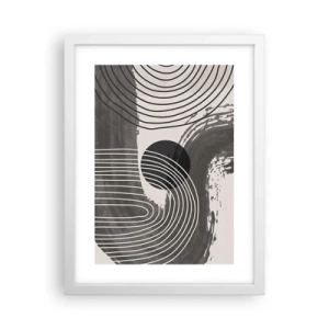 Plakat w białej ramie - Owal zwycięża - 30x40 cm