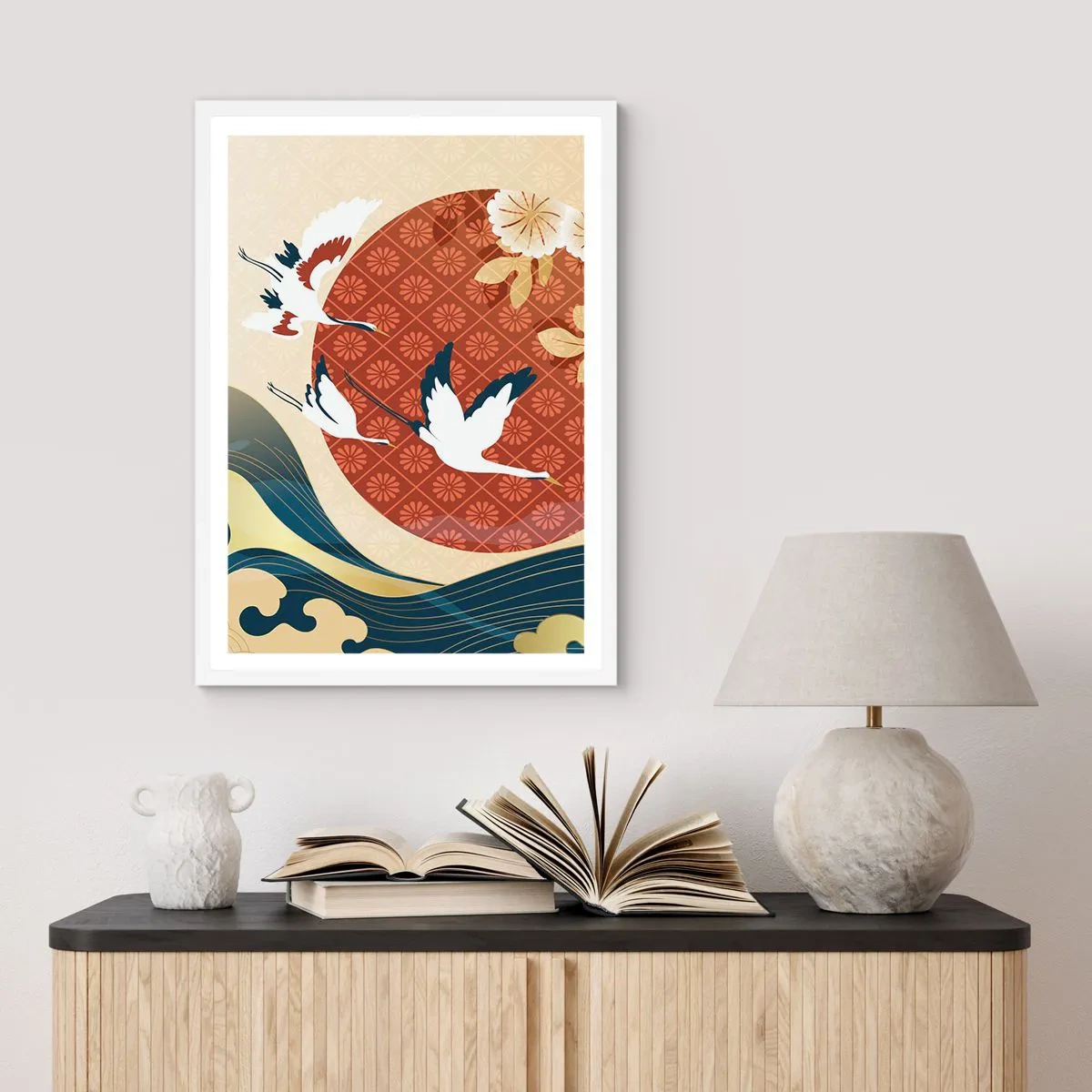Plakat w białej ramie - Japońska baśń - 50x70 cm