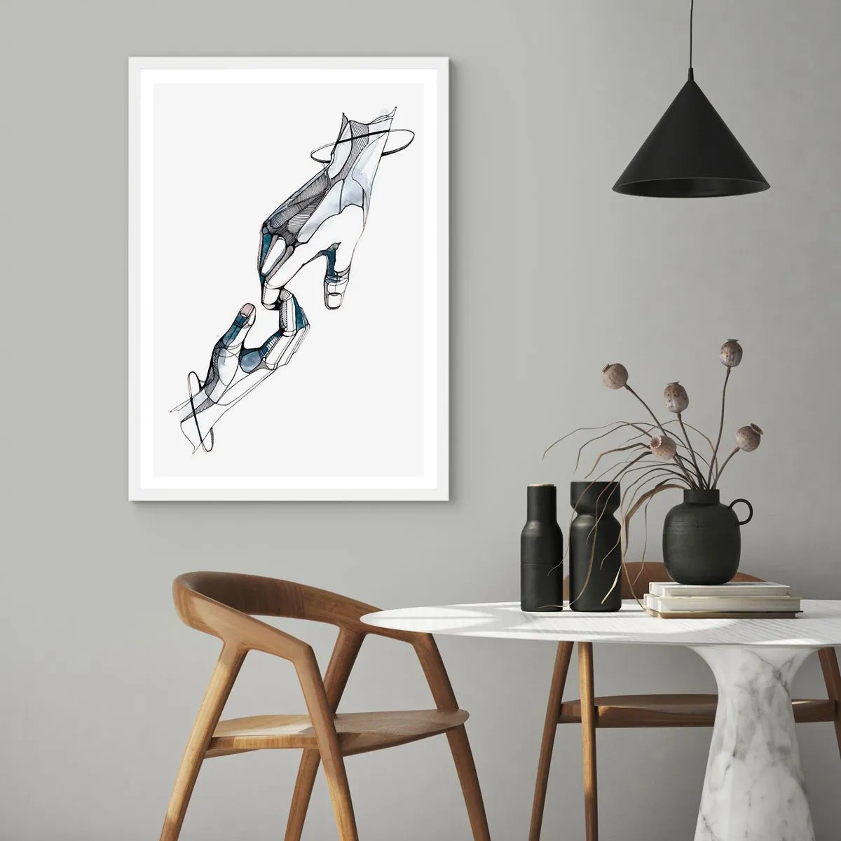 Plakat w białej ramie - Dobry gest - 40x50 cm