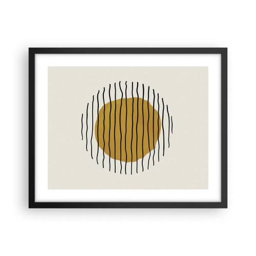 Plakat w czarnej ramie - Abstrakcja drżąca od żaru - 50x40 cm