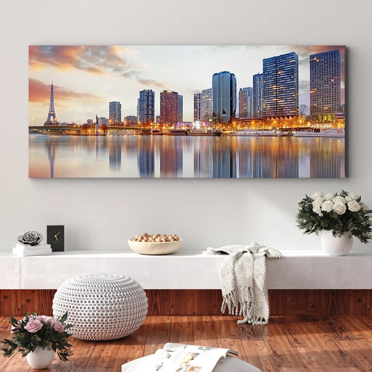 Obraz na płótnie - Monumentalny spokój Paryża - 90x30 cm