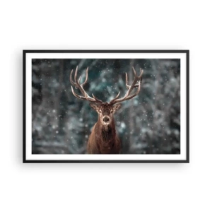 Plakat w czarnej ramie - Król lasu ukoronowany - 91x61 cm