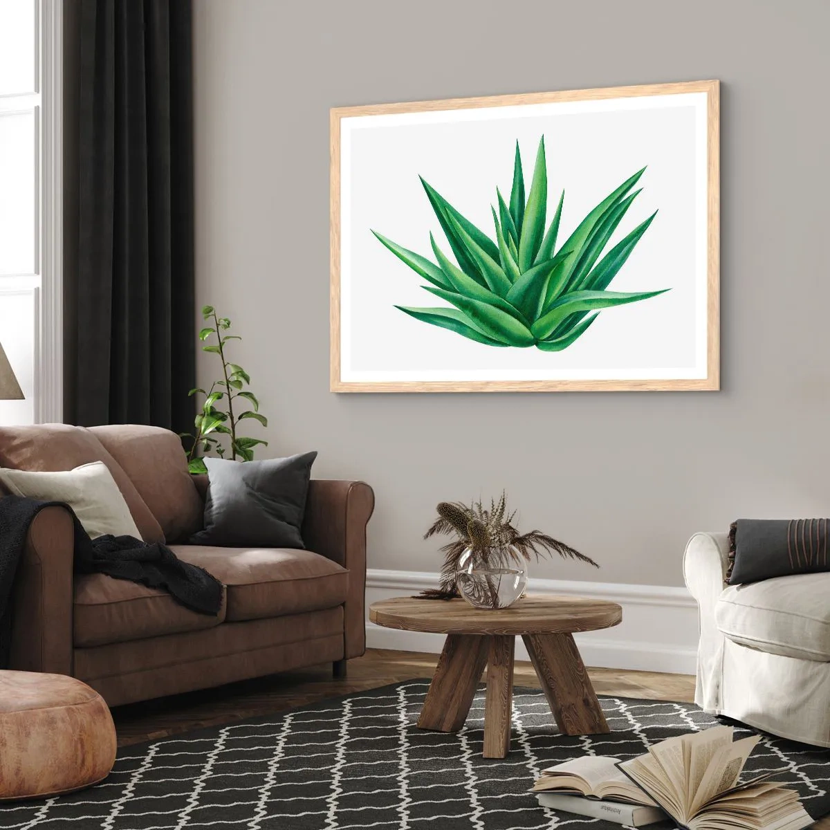 Plakat w ramie jasny dąb - Zieleń – siła – życie - 70x50 cm