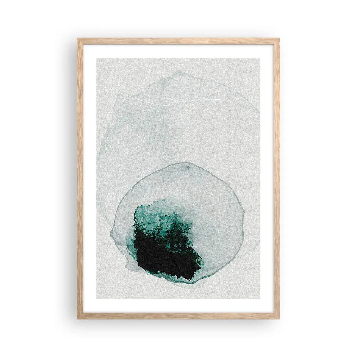 Plakat w ramie jasny dąb - W kropli wody - 50x70 cm