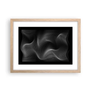 Plakat w ramie jasny dąb - Taniec światła w przestrzeni - 40x30 cm