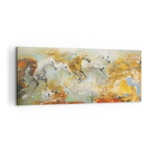 Obraz na płótnie - Galopem przez światło - 100x40 cm