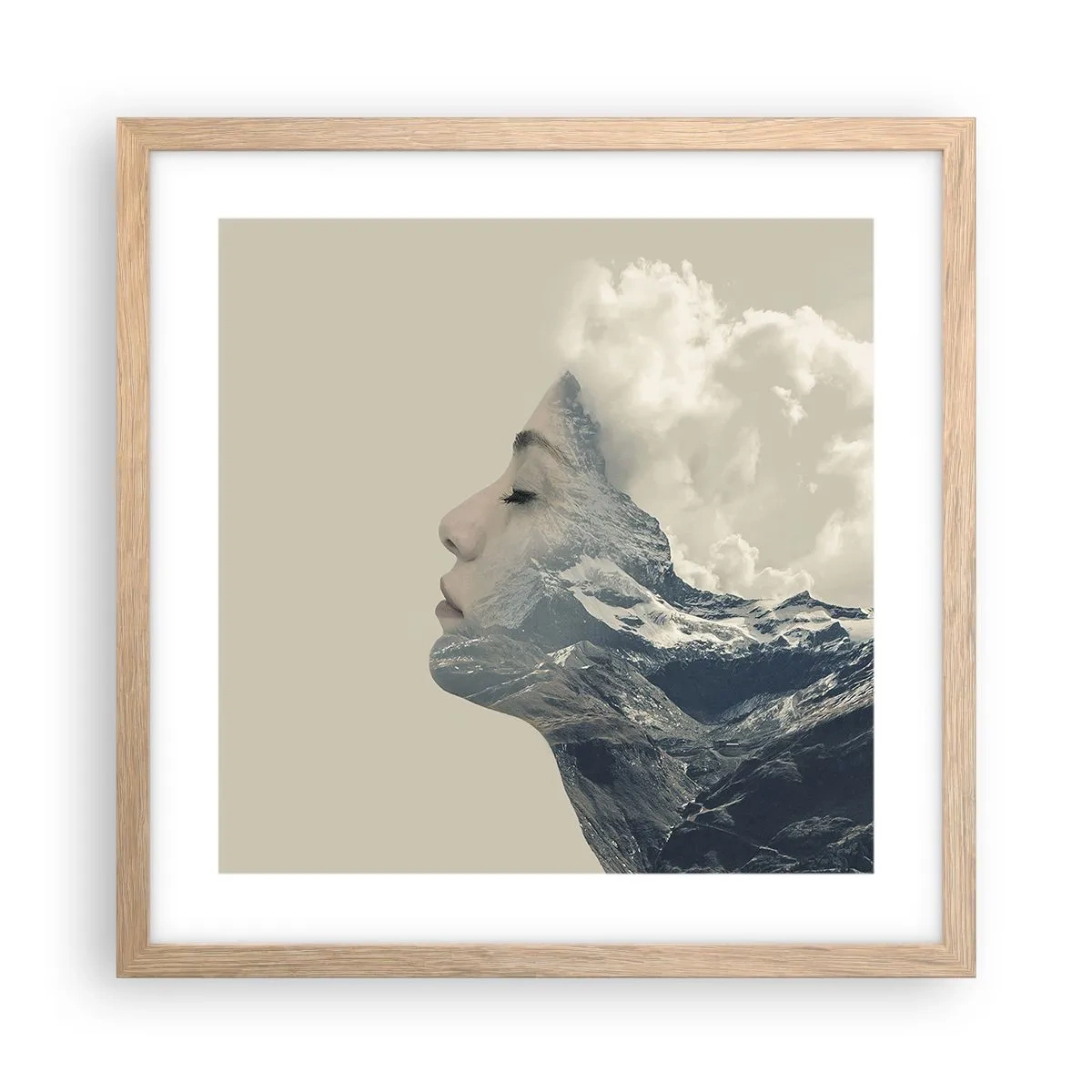 Plakat w ramie jasny dąb - Uroda żywiołów - 40x40 cm