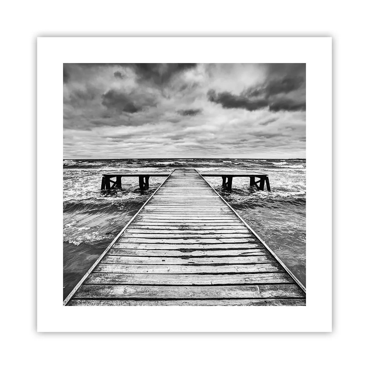 Plakat - Czekam na wiatr, co rozgoni… - 40x40 cm