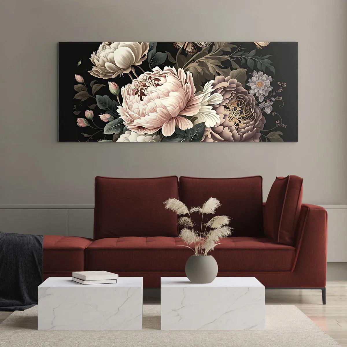 Obraz na szkle - W barokowym stylu - 100x40 cm