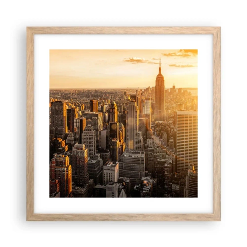 Plakat w ramie jasny dąb - Rosnąc w słońcu - 40x40 cm