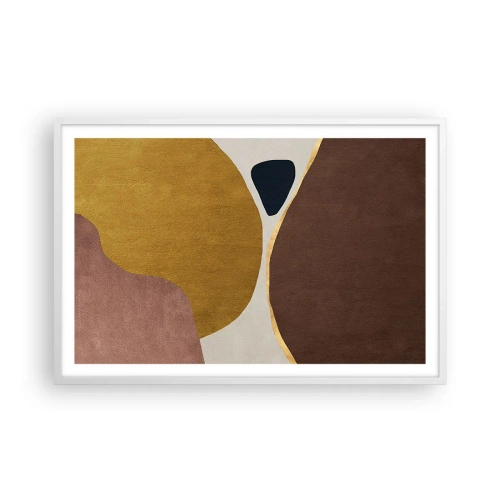 Plakat w białej ramie - Abstrakcja – miejsce w przestrzeni - 91x61 cm